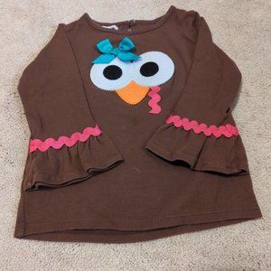 Turkey toddler top - size 24M/2T-3T